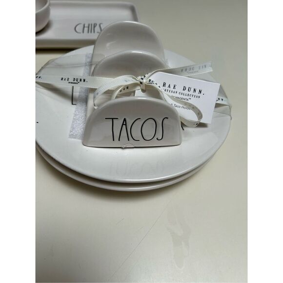 Rae Dunn 2 Taco Sets Plus Chips And Queso - Picture 1 of 4